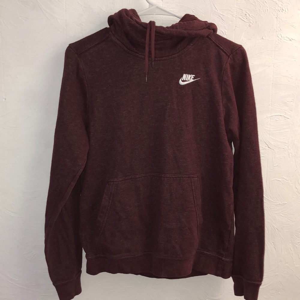 Maroon Nike pullover hoodie
